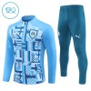 Olympique de Marseille Trainings Sweatshirt Quarter-zip 2024-25 Blauwe - Kids